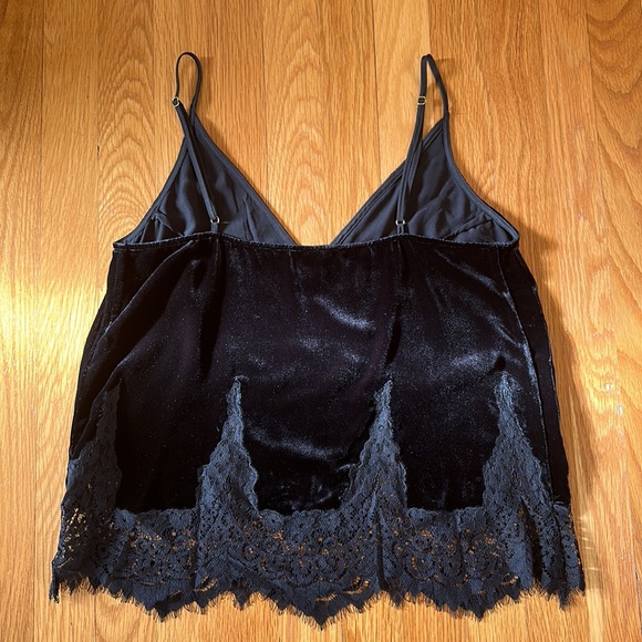 Cami NYC Velvet Lace-Trimmed Tank Size S - Picture 3 of 4